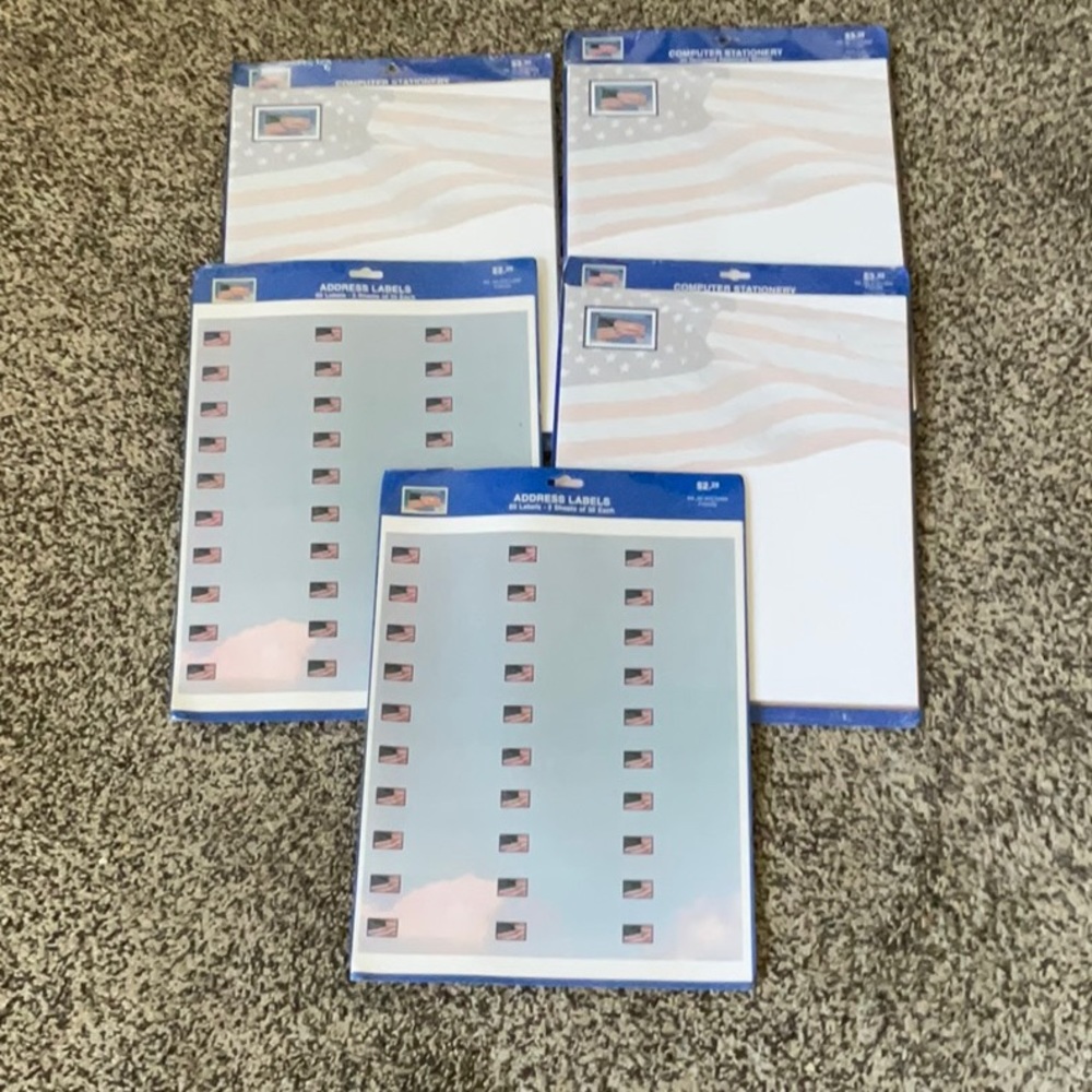 FINAL PRICE $5:  New Hallmark issued by USPS Labels and Computer Stationery.